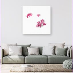 Warren Reed - Designer Pink Frangipani Flowers Canvas - Size: w40 inch x h40 inch - thumbnail 4