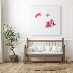 Warren Reed - Designer Pink Frangipani Flowers Canvas - Size: w40 inch x h40 inch - thumbnail 3