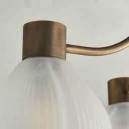 Pagazzi Hamilton 3 Light Antique Brass Semi Flush Ceiling Light in Gold - thumbnail 6