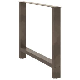 Berkfield Home Coffee Table Legs Natural Steel 2 pcs 100x(72-73) cm Steel in Grey - thumbnail 4