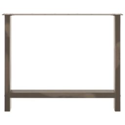 Berkfield Home Coffee Table Legs Natural Steel 2 pcs 100x(72-73) cm Steel in Grey - thumbnail 5