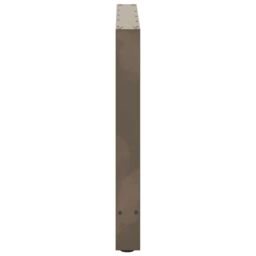 Berkfield Home Coffee Table Legs Natural Steel 2 pcs 100x(72-73) cm Steel in Grey - thumbnail 6