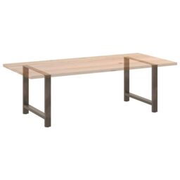 Berkfield Home Coffee Table Legs Natural Steel 2 pcs 100x(72-73) cm Steel in Grey - thumbnail 8