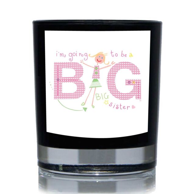60 SECOND MAKEOVER I'm Going To Be A Big Sister Funny 20cl Candle in Black