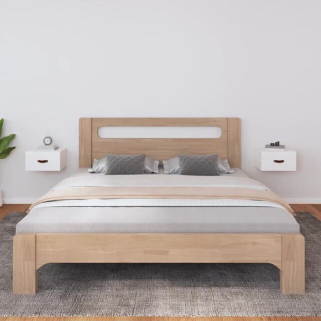 Berkfield Home Wall-mounted Bedside Cabinets 2 pcs White 40x29.5x22 cm - image 1