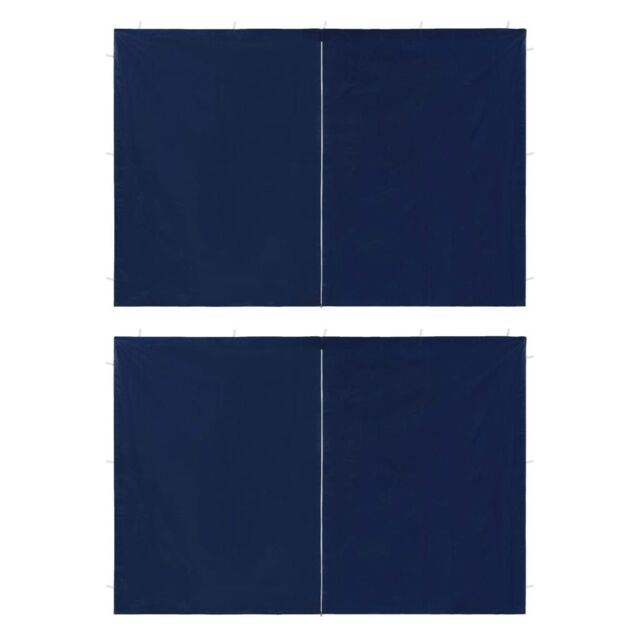 Berkfield Home Party Tent Sidewall 2 pcs with Zipper PE Blue - image 1