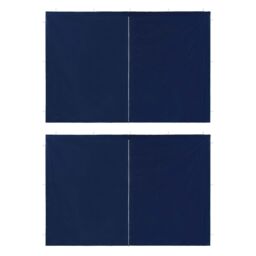 Berkfield Home Party Tent Sidewall 2 pcs with Zipper PE Blue - thumbnail 1
