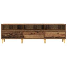 Berkfield Home TV Cabinet with Drawer Old wood Engineered wood - thumbnail 6