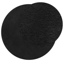 Berkfield Home Rug HUARTE Short Pile Soft & Washable Black √ò 80 cm - Size: Medium - thumbnail 3