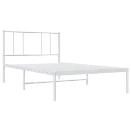 Berkfield Home Metal Bed Frame with Headboard White 80x200 cm - thumbnail 3