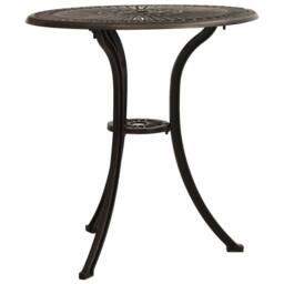 Berkfield Home Garden Table Bronze 62x62x65 cm Cast Aluminium in Brown - Size: 62 x 62 x 65 cm - thumbnail 3