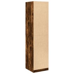 Berkfield Home Wardrobe Smoked Oak 50x50x200 cm Engineered Wood in Brown - Size: 50 x 50 x 200 cm - thumbnail 6
