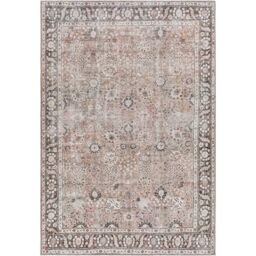 Livabliss Colin-Washable Brown Orange Grey Traditionnal Vintage Boho Living Dining Rug - Size: 160 cm x 220 cm - thumbnail 2