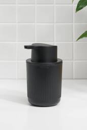 ReBorn Soap Dispenser 250ml & Toothbrush Holder Set - Black - thumbnail 2