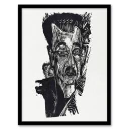 Artery8 Dr Ludwig Binswanger Portrait Kirchner Framed Wall Art Print in White - Size: A3 - thumbnail 1
