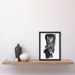 Artery8 Dr Ludwig Binswanger Portrait Kirchner Framed Wall Art Print in White - Size: A3 - thumbnail 2
