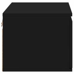Berkfield Home Durable Wall-mounted Bedside Cabinet with LED Lights Black - thumbnail 8