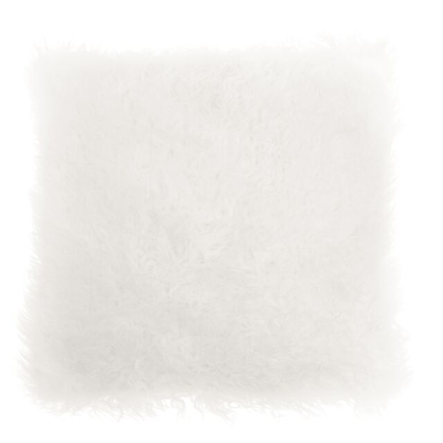 Orsina Bosie Mongolian Fur Square Cushion in White - image 1
