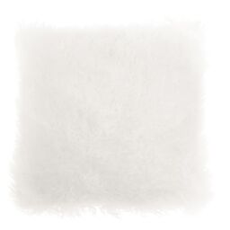 Orsina Bosie Mongolian Fur Square Cushion in White - thumbnail 1