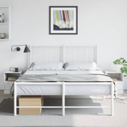 Berkfield Home Bedside Cabinets 2 pcs White 34.5x39x44 cm Steel - thumbnail 1