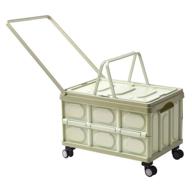 KORVIXA Green Folding Storage Box Cart Camping Trolley Crate - Size: 800mm - image 1