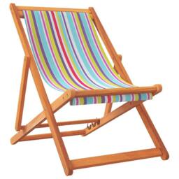 Berkfield Home Folding Beach Chairs 2 pcs Multicolour Fabric - thumbnail 3