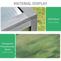 STILVORA Wooden Cold Frame 100 x 65 cm in Grey - thumbnail 5