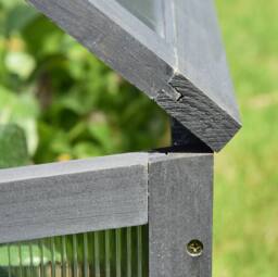 STILVORA Wooden Cold Frame 100 x 65 cm in Grey - thumbnail 8