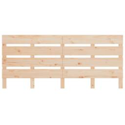 Berkfield Home Headboard 180x3x80 cm Solid Wood Pine in Light Brown - Size: 180 x 3 x 80 cm - thumbnail 4