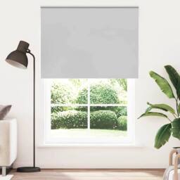 Berkfield Home Roller Blind Blackout Off-White 135x175 cm Fabric Width 131.6 cm… in Grey - thumbnail 1