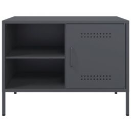 Berkfield Home TV Cabinet Anthracite 68x39x50.5 cm Steel in Black - thumbnail 6