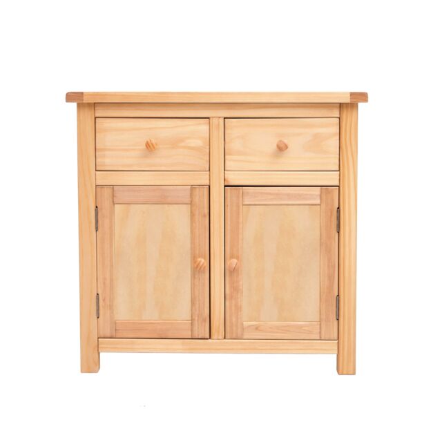 Cabinet Bits Lugo Waxed 2 Drawer 2 Door Sideboard Wood Knob in Light Brown - image 1