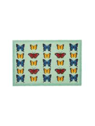 Artsy Mats Butterfly Pattern Indoor Washable Doormat 60x40cm in Light Green - Size: 40 cm x 60 cm - thumbnail 4
