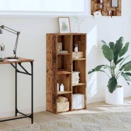 Berkfield Home Decorative Bookcase Old Wood 50x25x105 cm Engineered Wood in Brown - Size: 50 x 25 x 105 cm - thumbnail 1