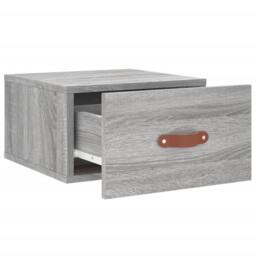 Berkfield Home Wall-mounted Bedside Cabinet Grey Sonoma 35x35x20 cm - Size: 35 x 35 x 20 cm - thumbnail 6