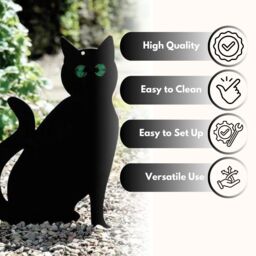 Marco Paul Black Powder Coated Metal Cat Repellent - thumbnail 4