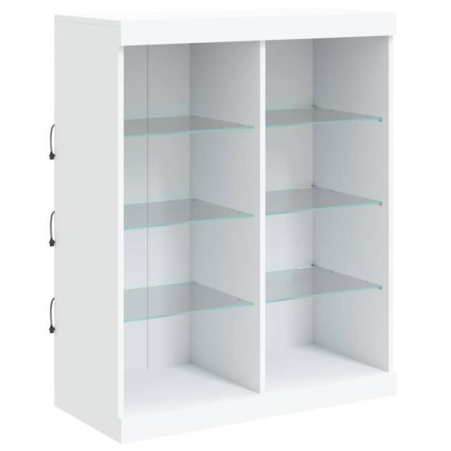 Berkfield Home Sideboard with LED Lights White 81x37x100 cm - Size: 81 x 37 x 100 cm - image 1