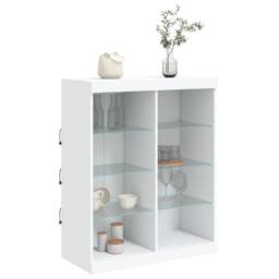 Berkfield Home Sideboard with LED Lights White 81x37x100 cm - Size: 81 x 37 x 100 cm - thumbnail 5