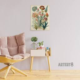 "Artery8 Ernst Haeckel Inspired Wildflowers Canvas Wall Art Print - Size: W18"" x H24""" - thumbnail 3