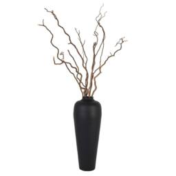Lemon Pavilion Furniture and Decor Large Hammered Vase with Lid - Metal - L40 x W40 x H103cm - Matt Black - thumbnail 3