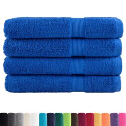 Berkfield Home Premium Towels SOLUND 4pcs Blue 100x200cm 600gsm - thumbnail 2