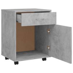 Berkfield Home Rolling Cabinet Concrete Grey 45x38x54 cm Engineered Wood - Size: 45 x 38 x 54 cm - thumbnail 6