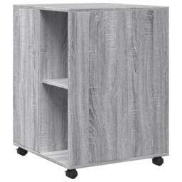 Berkfield Home Side Table with Wheels Grey Sonoma 55x60x78 cm Engineered Wood - Size: 55 x 60 x 78 cm - thumbnail 6