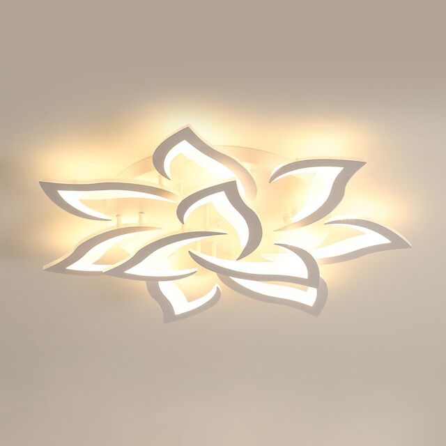 Pheashine Modern LED Ceiling Light, 60W, 220V, 3000K Warm Light, 80cm, Indoor in White - image 1