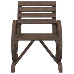 Berkfield Home Beautiful 3 Piece Garden Lounge Set Solid Wood Fir in Brown - thumbnail 5