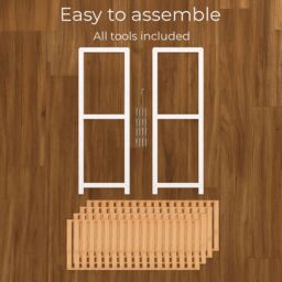 Neo 4 Tier Bamboo Wooden Shoe Storage in Natural White - thumbnail 6