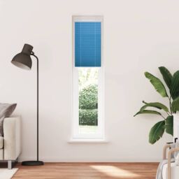 Berkfield Home Pleated Blind Blue 40x200 cm Fabric Width 39.4 cm Polyester - thumbnail 2