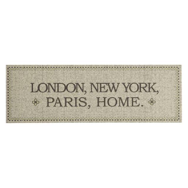 Berkfield Home Kitchen Rug Washable Capital Home 60x180 cm Velvet in Taupe - image 1