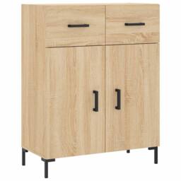 Berkfield Home Highboard Sonoma Oak 69.5x34x180 cm Engineered Wood in Light Tan - thumbnail 7