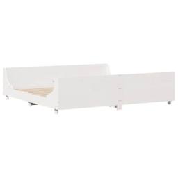 Berkfield Home Sleek Bed Frame without Mattress White 180x200 cm Super King Soli - thumbnail 5